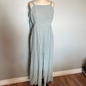 Sage green blue cotton romper